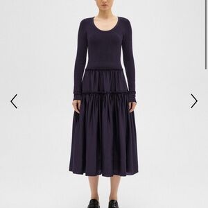 Theory Deep black Long Sleeve Dress